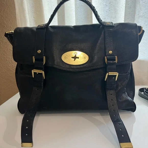 MULBERRY BLACK LEATHER ALEXA - Picture 13 of 16